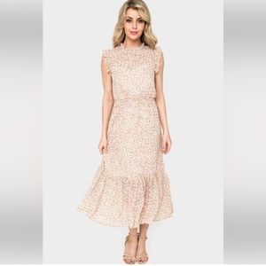 Sweetheart Pin Dot Ruffle Trim Dress brand new from Gibsonlook sold at Nordstrom